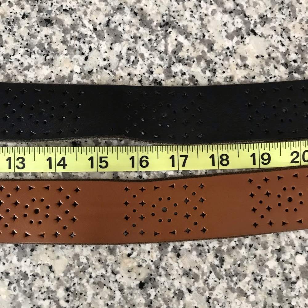 Leather Belt Pair 32” - Picture 4 of 8